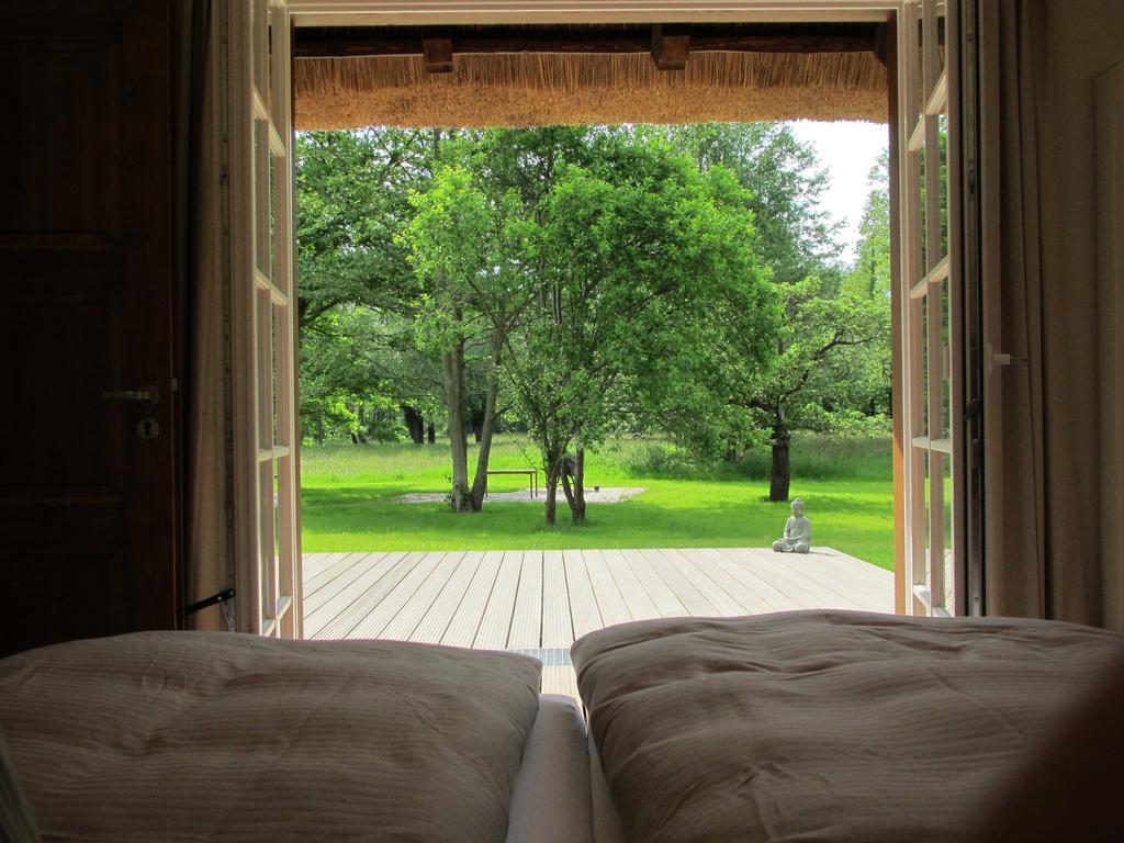 Exklusives Holzhaus Villa Burg  Ruang foto